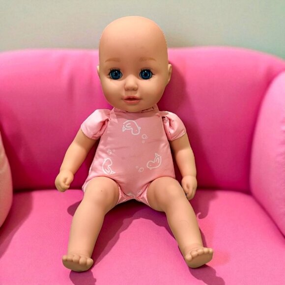 Zapf Creation Baby Girl Doll Vinyl Head Limbs Soft Body Blue Sleepy Eyes 13 Inch - Picture 1 of 7